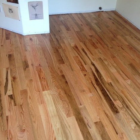 2 1/4" Unfinished Solid Red Oak #2 Common flooring