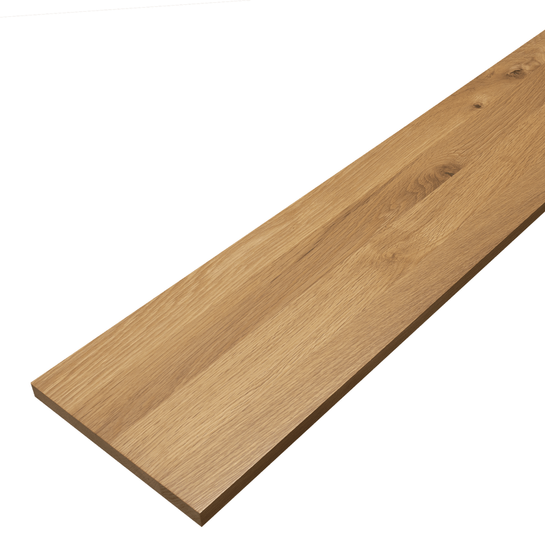 Unfinished White Oak 5/16-inch retro stair riser