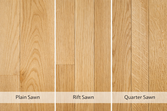 Plain Sawn vs Rift Sawn vs Quarter Sawn White Oak Flooring