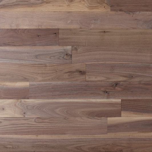 6" Unfinished Engineered Walnut Character Plain Sawn Flooring