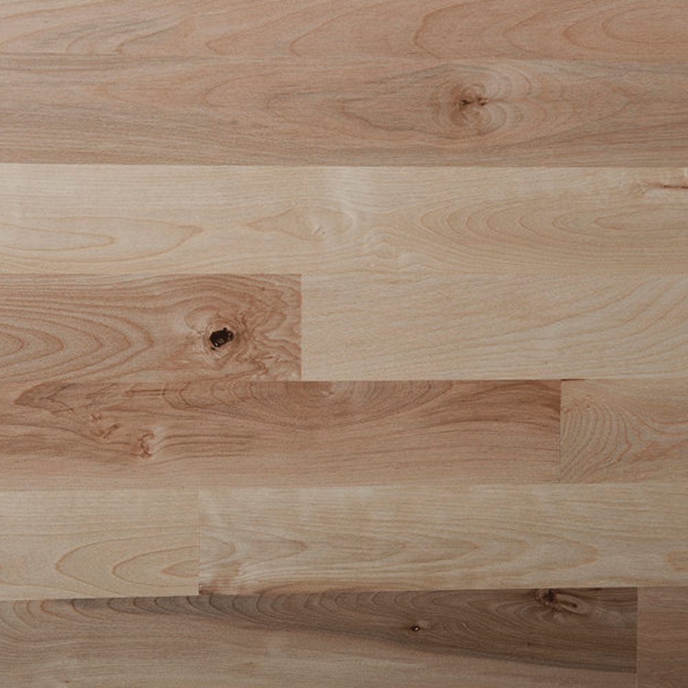 5" Unfinished Solid Birch #2 Common Flooring