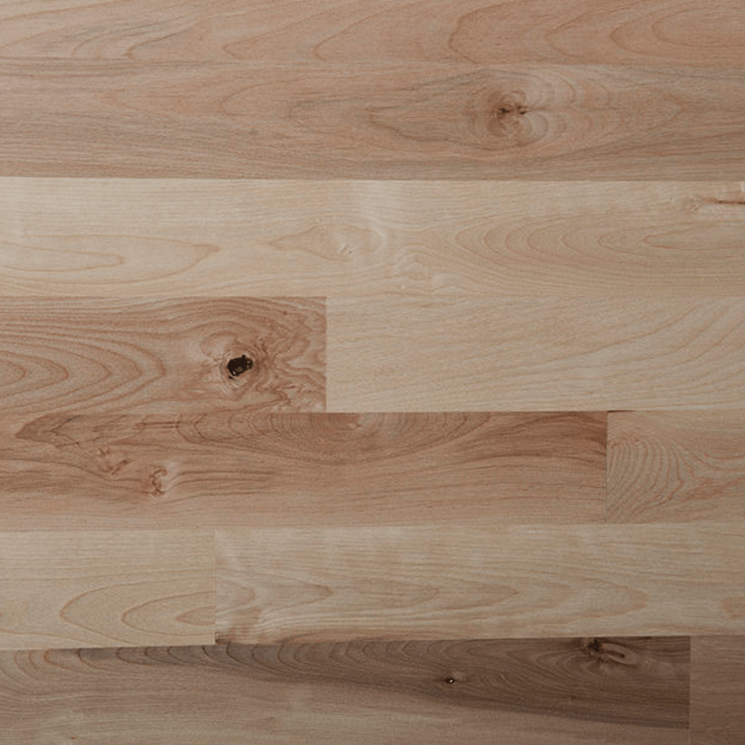 Unfinished engineered birch Character grade flooring samples