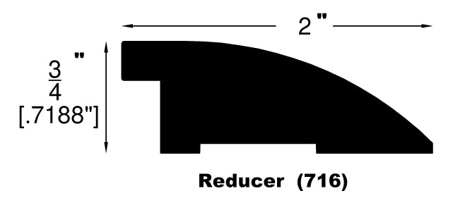 Unfinished Cherry Reducer 78" - For 3/4" Floor