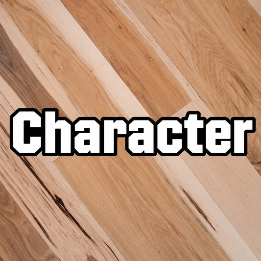 6" Unfinished Solid Hickory Character Grade Flooring