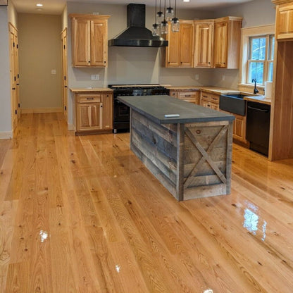 Unfinished engineered red oak plain sawn Character flooring