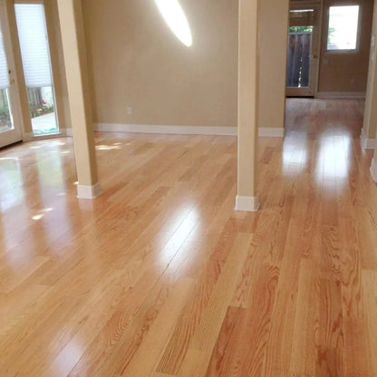 Unfinished engineered red oak plain sawn Select & Better flooring