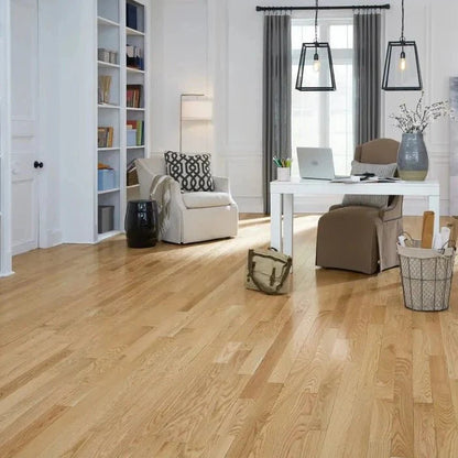 Unfinished engineered red oak plain sawn Select & Better flooring