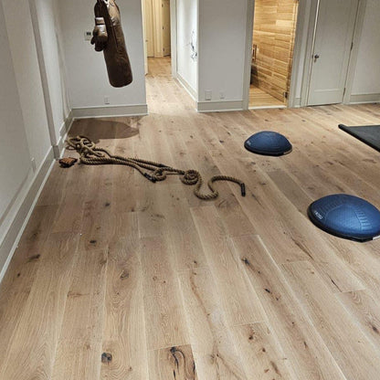 7" Unfinished Engineered White Oak Character Live Sawn Flooring