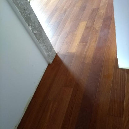4" x 3/4" Solid Unfinished Brazilian Chestnut (Sucupira) Clear Grade Flooring