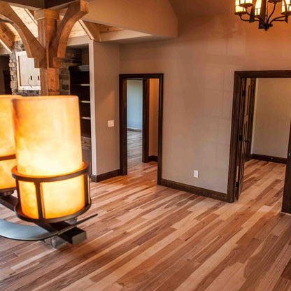2 1/4" unfinished solid hickory Character Grade flooring