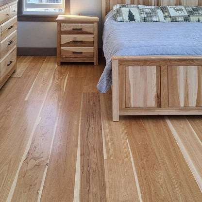 3 1/4" unfinished solid hickory Select & Better flooring