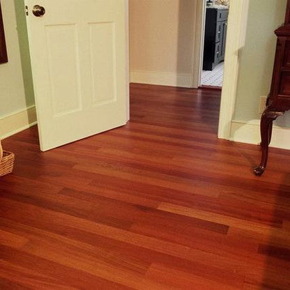 5" x 3/4" Solid Unfinished Santos Mahogany (Cabrueva) Clear Grade Flooring
