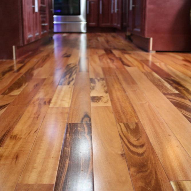 5" x 3/4" Solid Unfinished Tigerwood Clear Grade Flooring