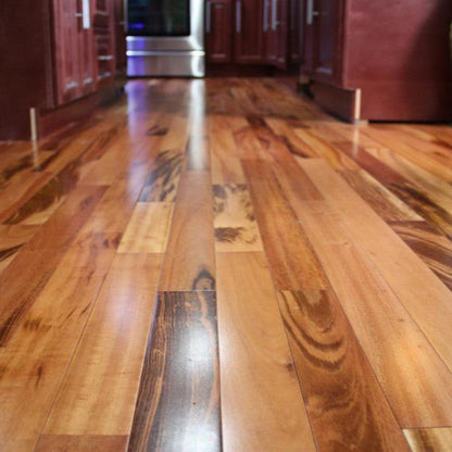 2 1/4" x 3/4" Solid Unfinished Tigerwood Clear Grade Flooring