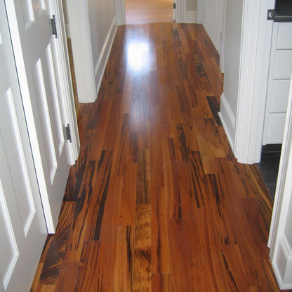 5" x 3/4" Solid Unfinished Tigerwood Clear Grade Flooring